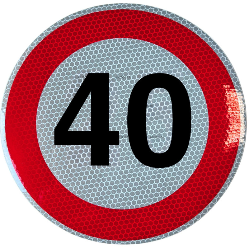 Rýchlostná nálepka 40 km/hod 20cm