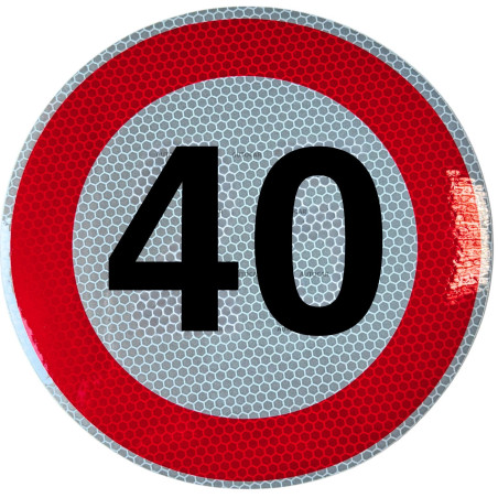 Rýchlostná nálepka 40 km/hod 20cm