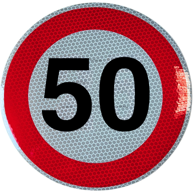 Rýchlostná nálepka 50 km/hod 20cm