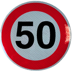 Rýchlostná nálepka 50 km/hod 15cm