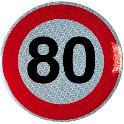 Rýchlostná nálepka 80 km/hod 20 cm