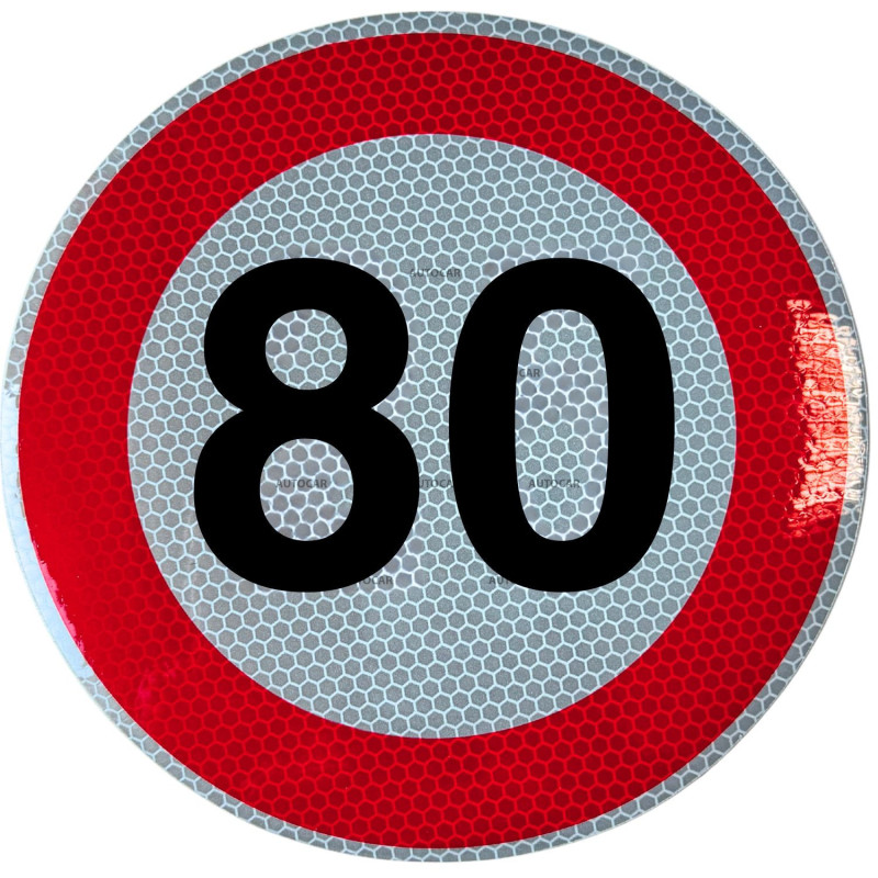 Rýchlostná nálepka 80 km/hod 20 cm