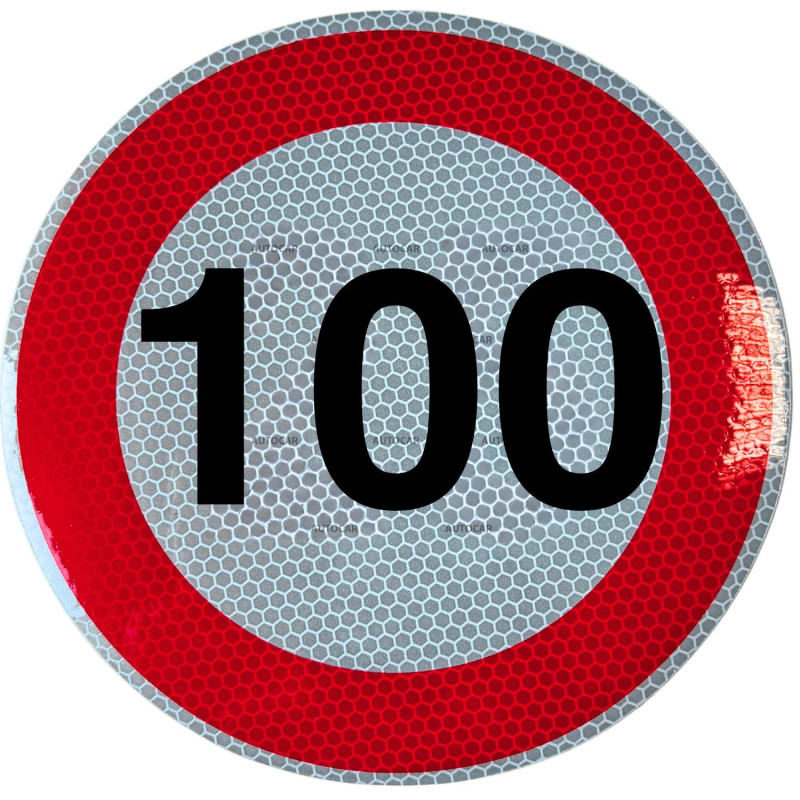 Rýchlostná nálepka 100 km/hod  15 cm