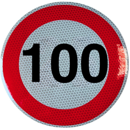 Rýchlostná nálepka 100 km/hod  15 cm