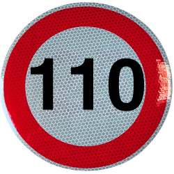Rýchlostná nálepka 110 km/hod 20 cm