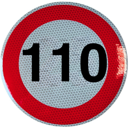 Rýchlostná nálepka 110 km/hod 20 cm