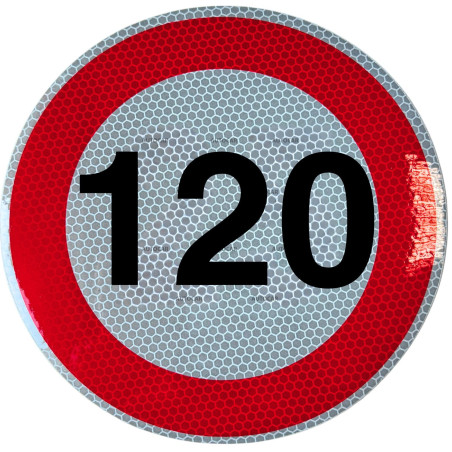 Rýchlostná nálepka 120 km/hod 20 cm