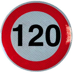 Rýchlostná nálepka 120 km/hod  15 cm