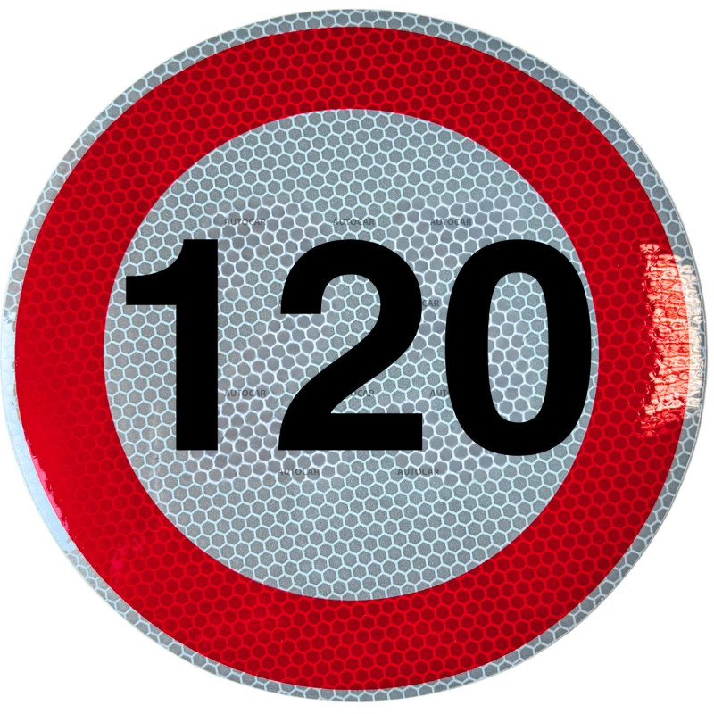 Rýchlostná nálepka 120 km/hod  15 cm