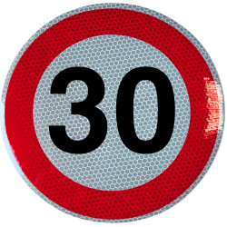 Rýchlostná nálepka 30 km/hod 20 cm