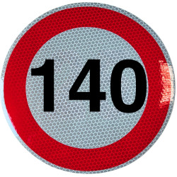 Rýchlostná nálepka 140 km/hod 15 cm