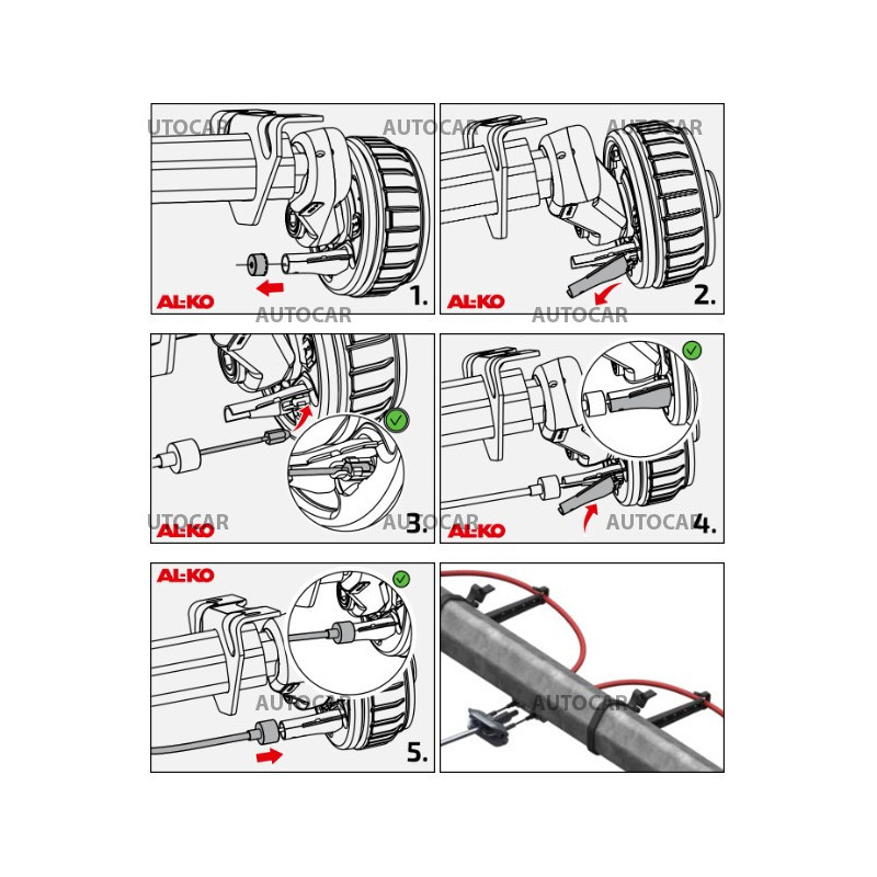 Brzdový lanovod AL-KO Profi Longlife 770/966 mm