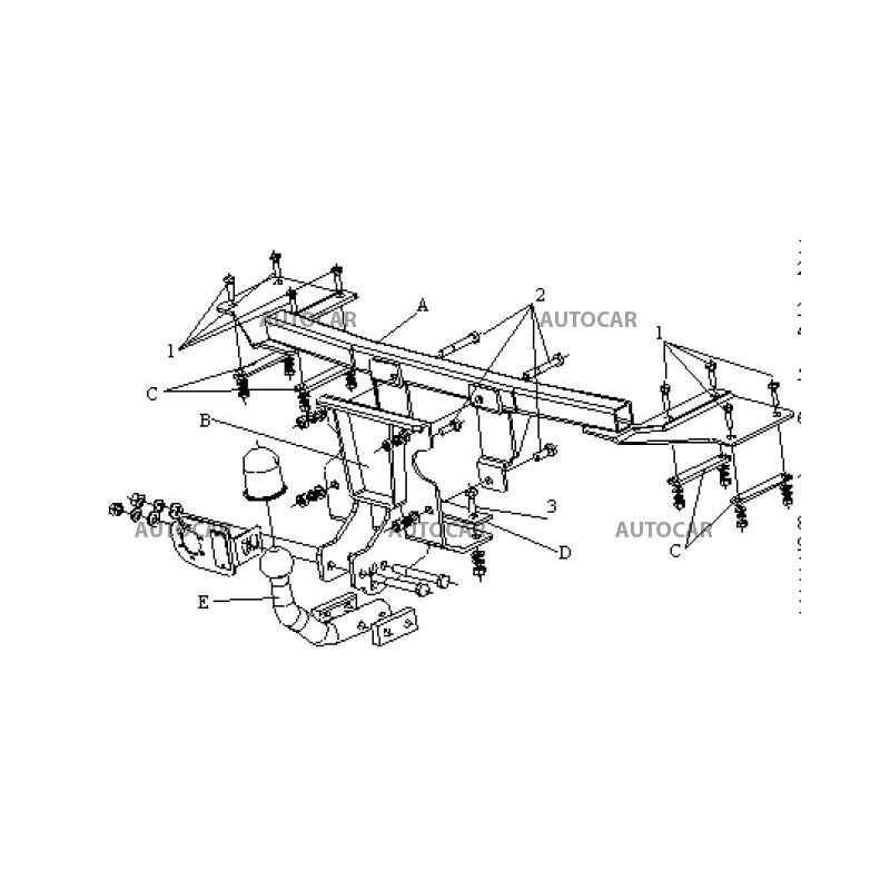 Ťažné zariadenie pre LINEA - - - skrutkový systém - od 2007 do 
