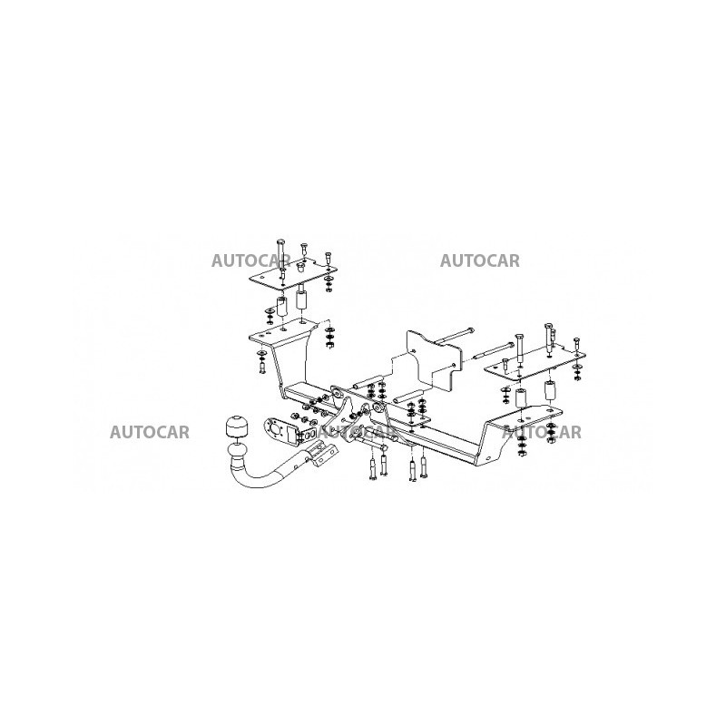 Ťažné zariadenie pre MAREA - WEEKEND - Combi, (185) - skrutkový systém - od 1996 do 2002