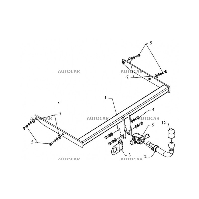 Ťažné zariadenie pre FOCUS - 4dv. - skrutkový systém - od 2005 do 