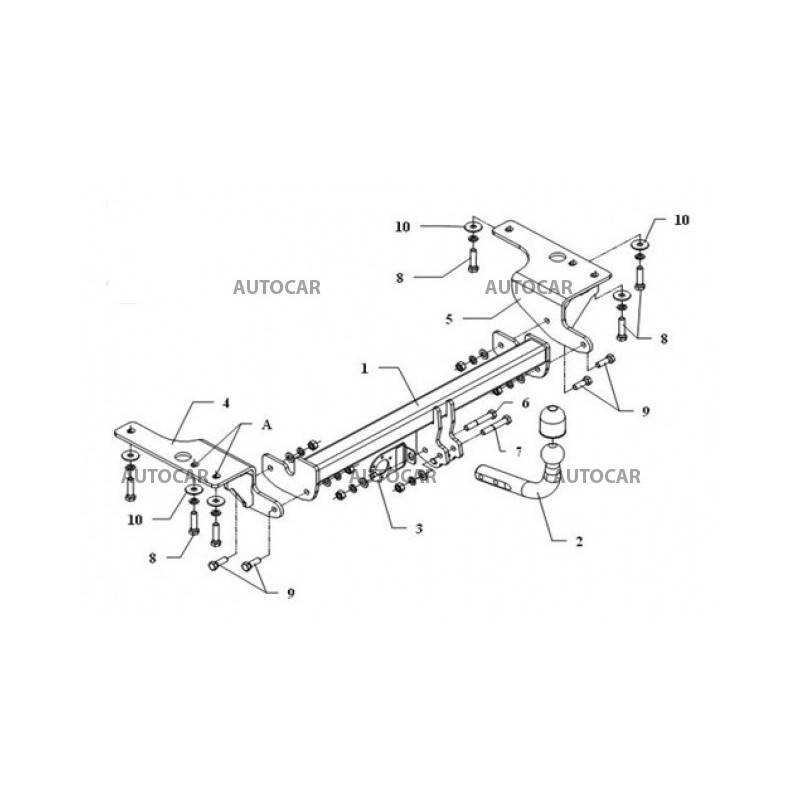 Ťažné zariadenie pre COROLLA - 4dv E15 - skrutkový systém - od 2007 do 