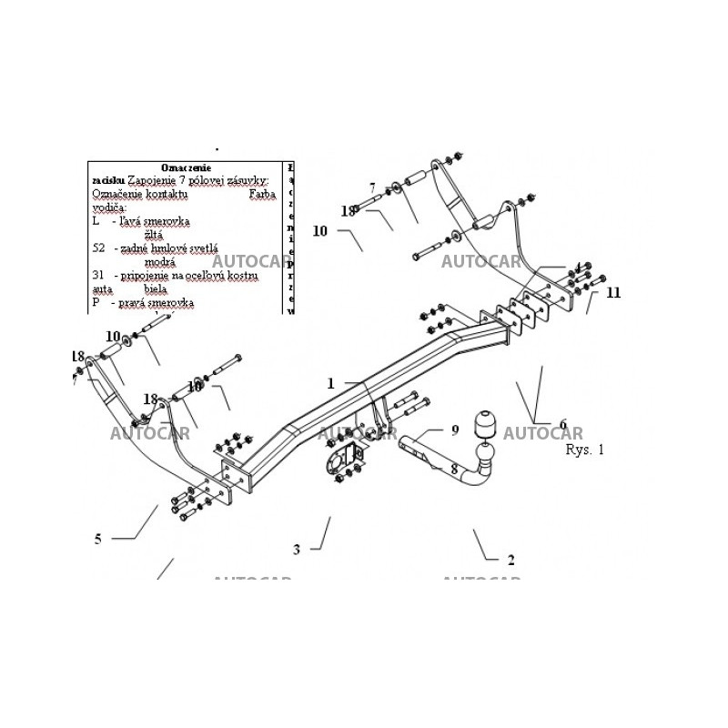 Ťažné zariadenie pre MCV - Combi, pick up - automatický systém - od 2007 do 