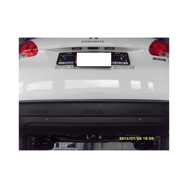 Ťažné zariadenie pre Peugeot 2008 - odnímateľný vetikálny bajonetový systém