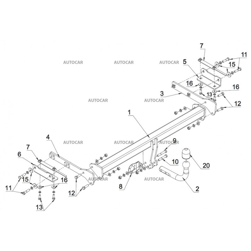 Ťažné zariadenie pre PULSAR - skrutkový systém - od 2014/-