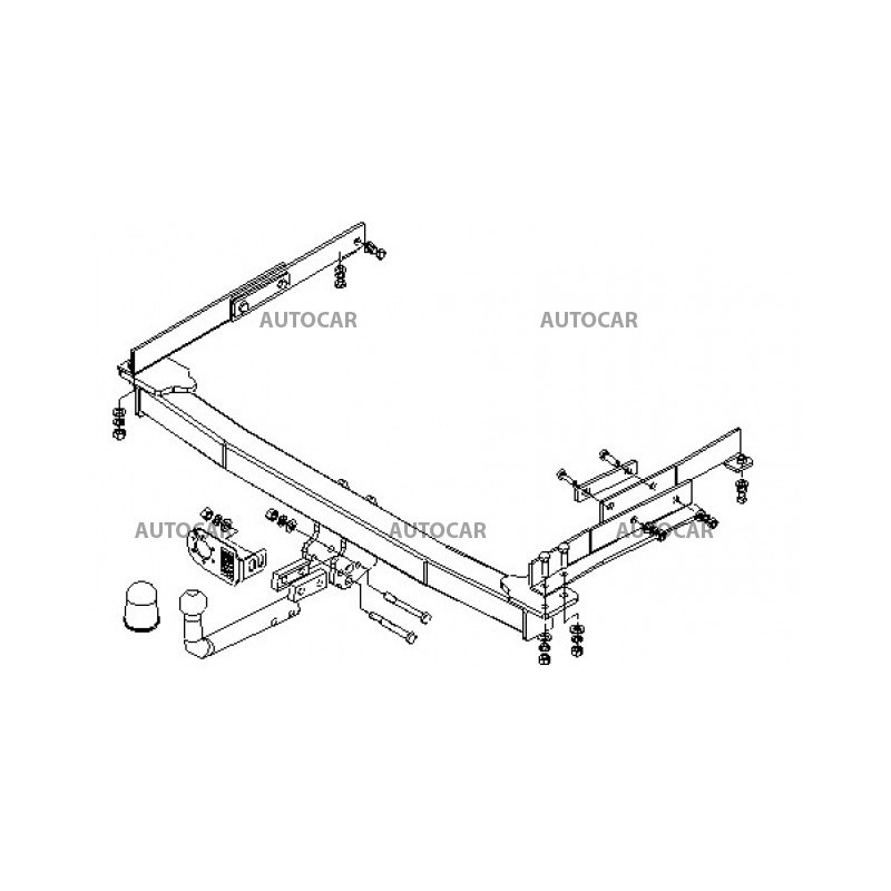 Ťažné zariadenie pre S - trieda S, (W 140) - skrutkový systém - od 1991 do 1999