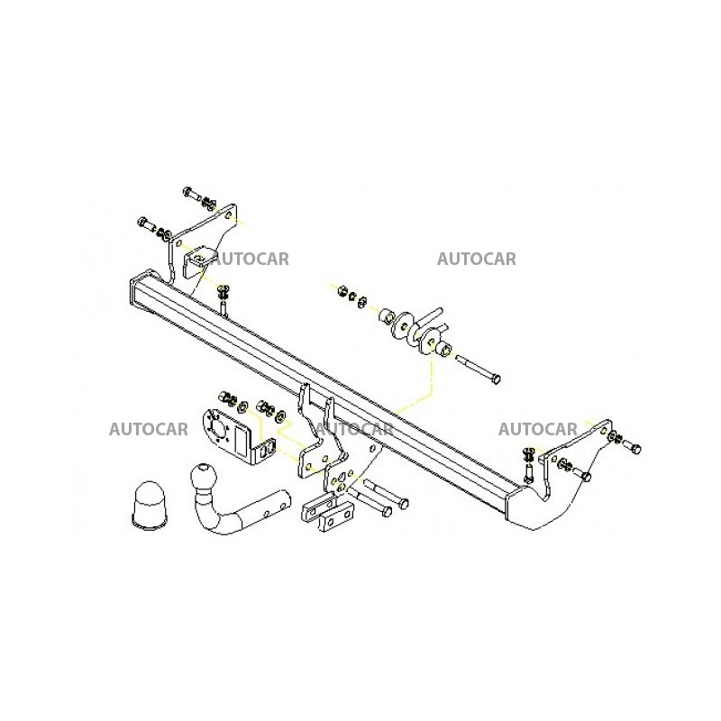 Ťažné zariadenie pre SPACE STAR - (D 40) - skrutkový systém - od 1998 do 