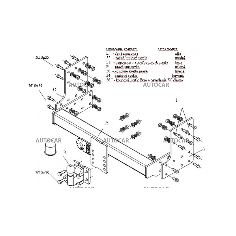 Ťažné zariadenie pre CABSTAR E - valník - pevný systém - od 2000 do 