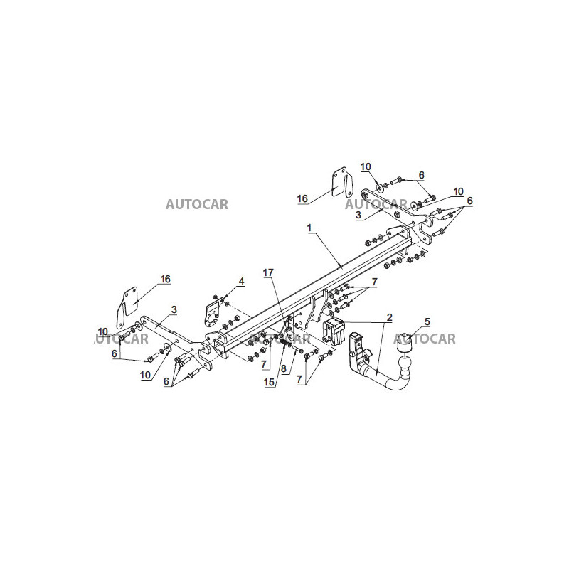 Ťažné zariadenie Toyota C-HR - automatický vertikálny systém - od 10.2016/-