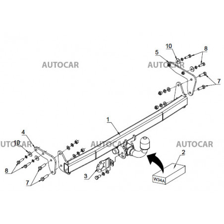 Ťažné zariadenie pre Suzuki CELERIO - 5dv. - automatický systém - od 2014