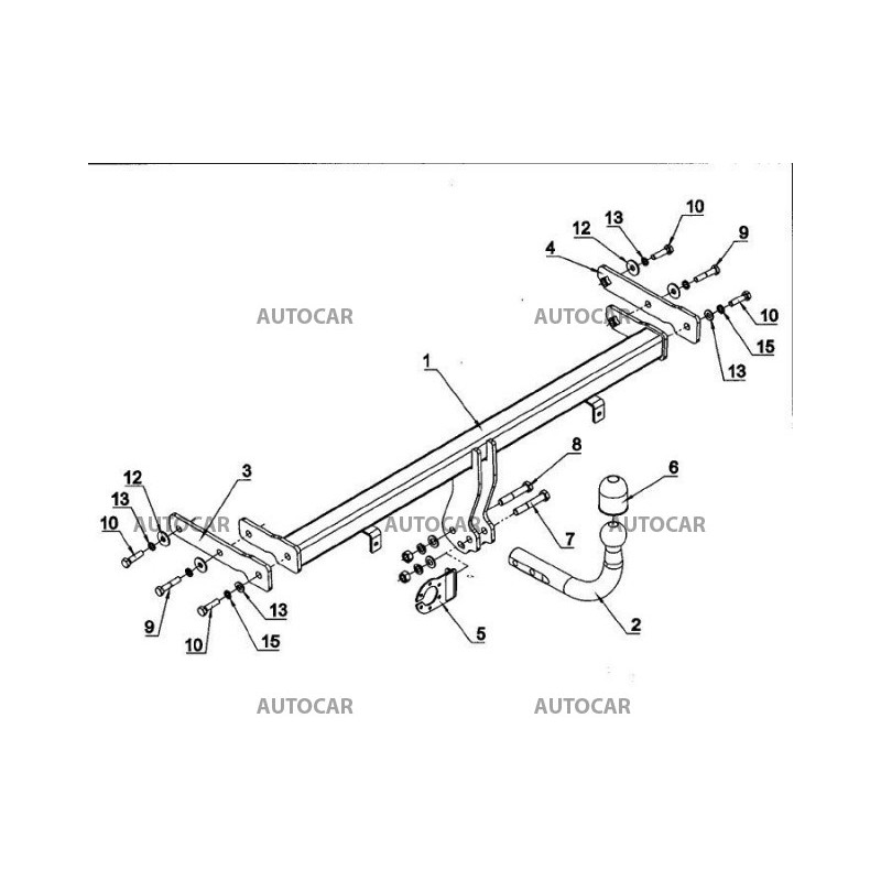 Ťažné zariadenie pre RIO - 5 dv. - skrutkový systém - od 2009