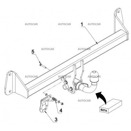 Ťažné zariadenie pre BMW X1 (F48) - automatický vertikálny systém - od 2015/-