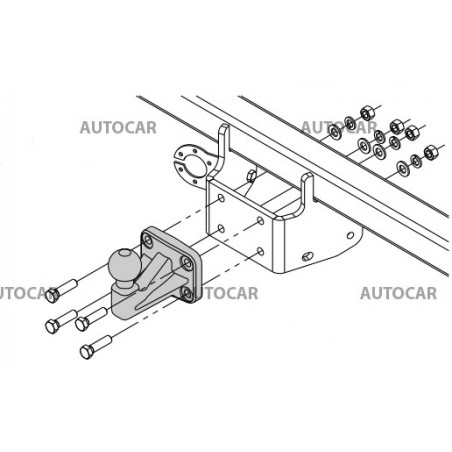 Ťažné zariadenie pre Citroen JUMPER - Dodávka L1, L2, L3 - skrutkový systém