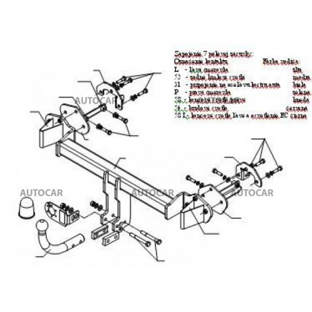 Ťažné zariadenie pre seria 3 - Compact (E 46) - automatický systém - od 2001/06 do 2005 Ťažné zariadenie pre seria 3 - Compact (E 46) - automatický systém - od 2001/06 do 2005