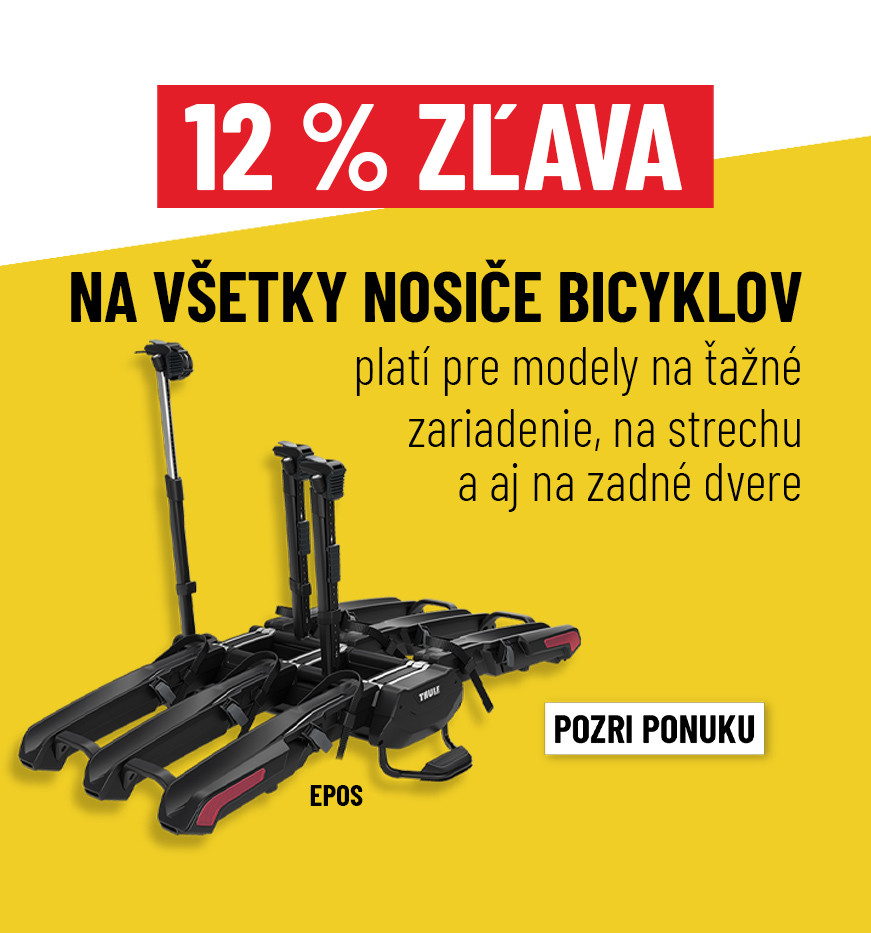 zľava 12% na všetky nosiče bicyklov
