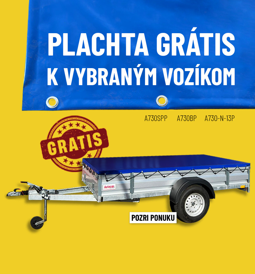 plachta gratis k vybraným vozíkom