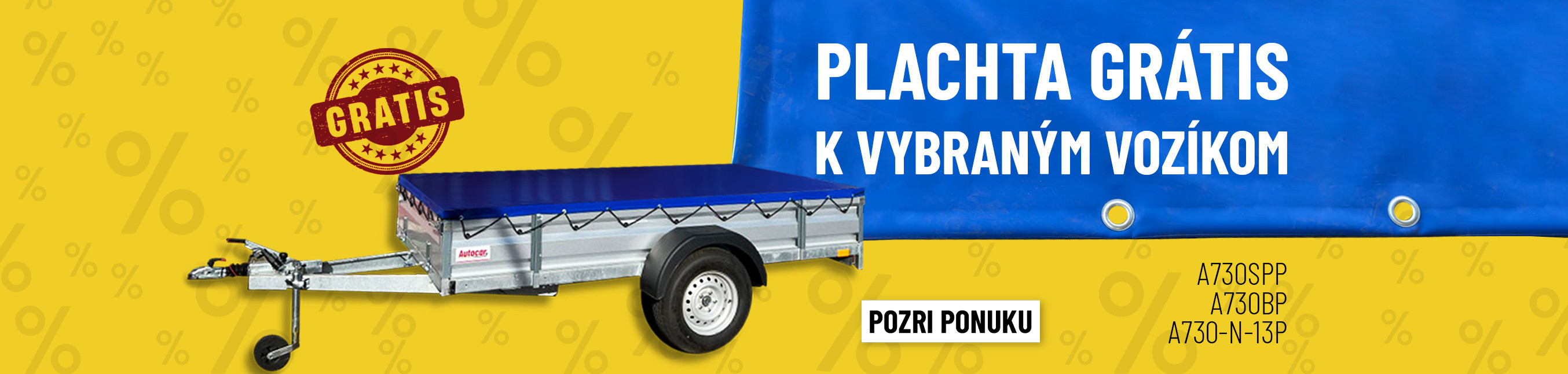 plachta gratis k vybraným vozíkom