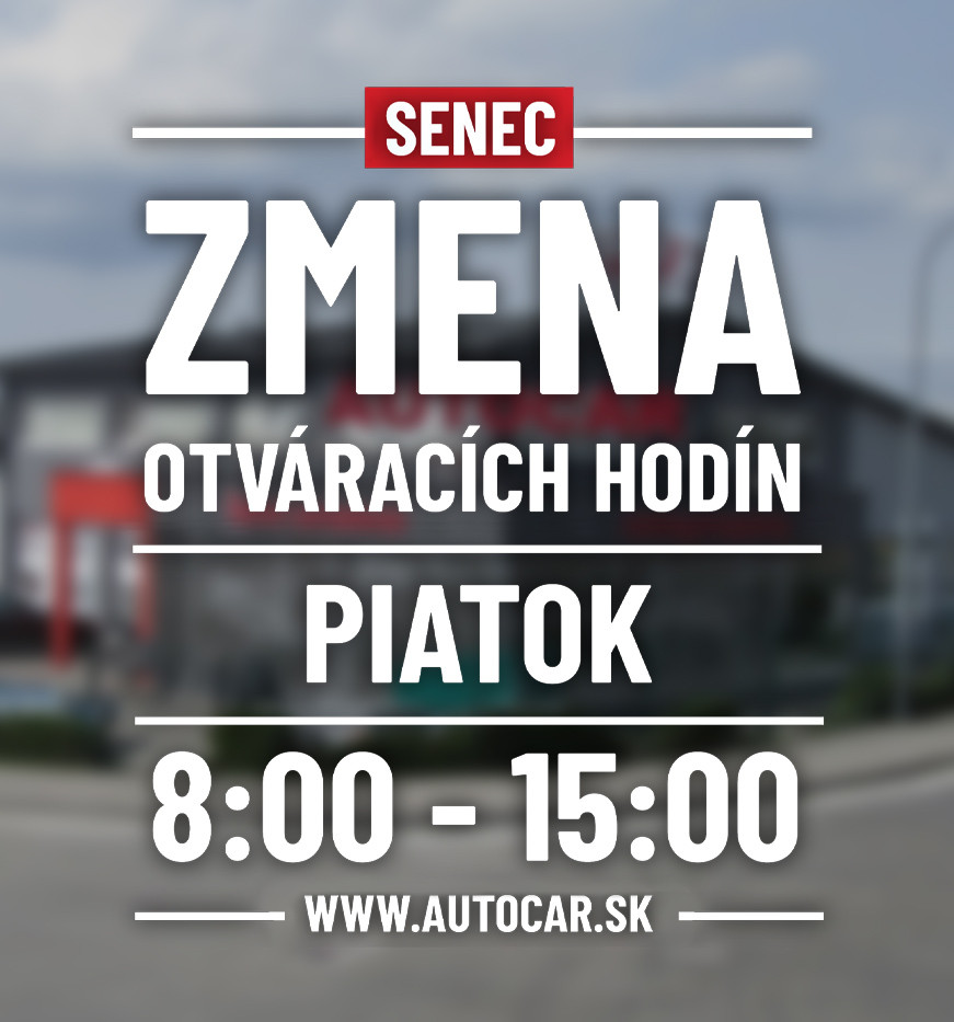 Senec zmena otváracích hodín
