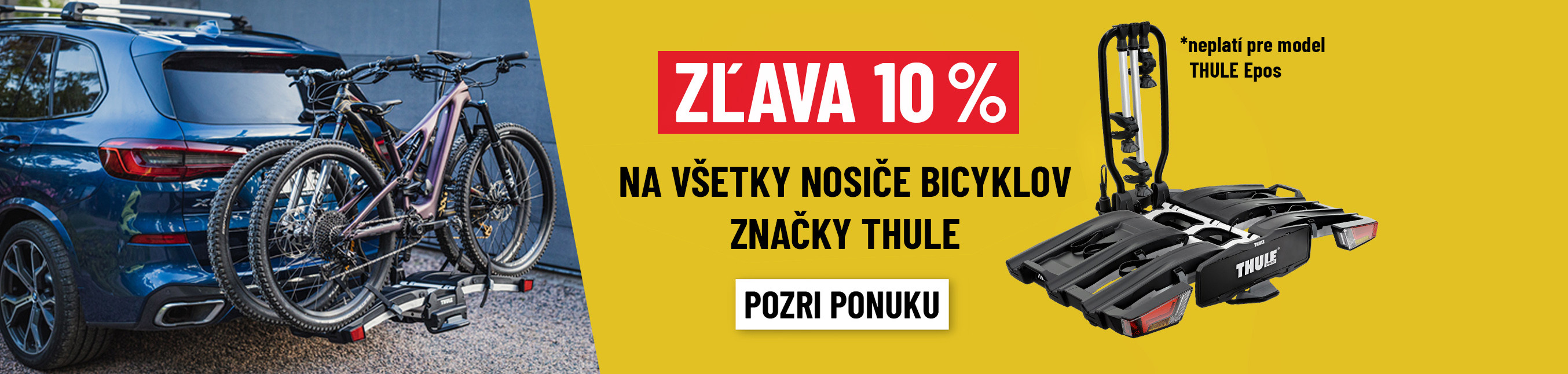 Zľava 10% nosiče bicyklov THULE